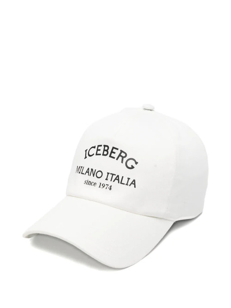  Iceberg Logo Baseball Cap - White 