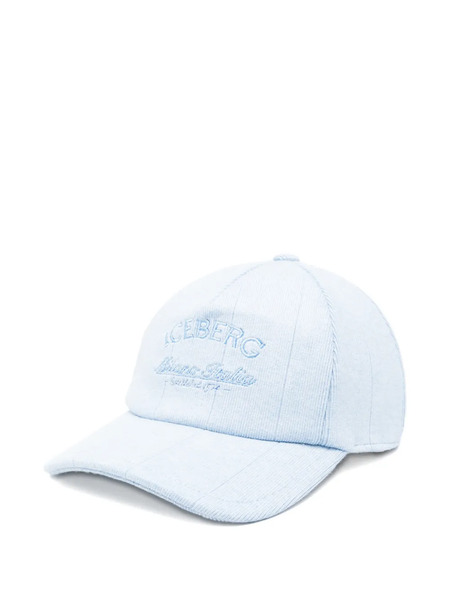  Iceberg Logo-embroidered Cap - Blue 