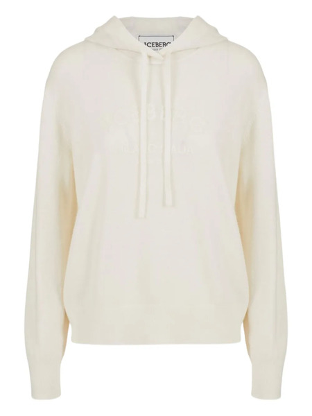  Iceberg Logo Hooded Sweatshirt - Neutrals 