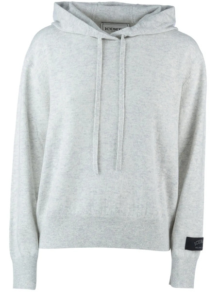  Iceberg Logo-patch Hoodie - Grey 