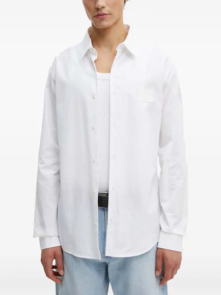  Iceberg Logo-patch Long-sleeve Shirt - White 