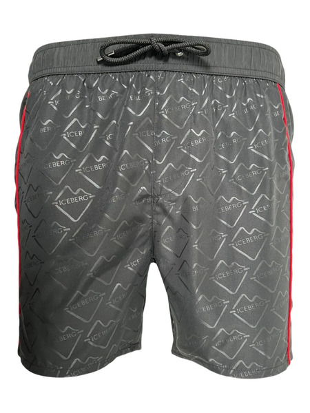  Iceberg Logo-pattern Swim Shorts - Black 