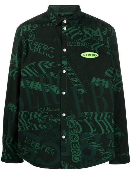  Iceberg Logo-print Shirt - Green 