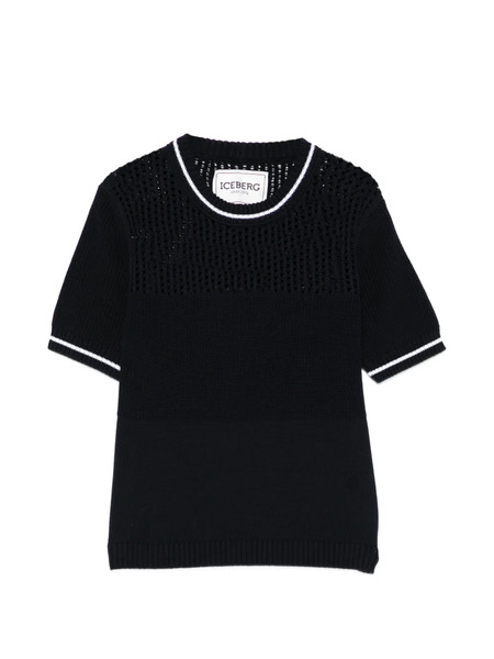  Iceberg Open-knit T-shirt - Black 