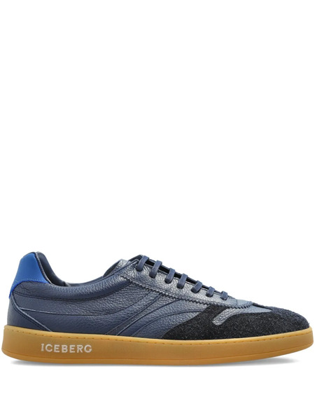  Iceberg Suede-panelled Sneakers - Blue 