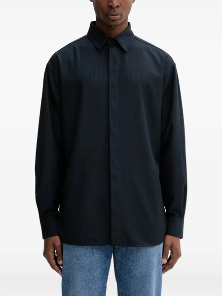  Iceberg Textured Collared Shirt - Black 