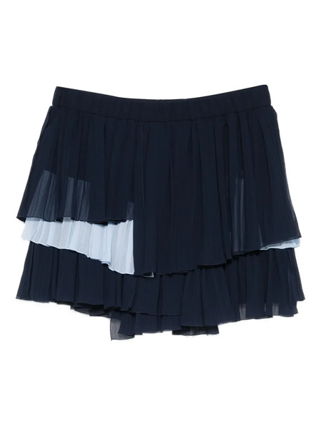  Iceberg Tiered Pleated Mini Skirt - Blue 