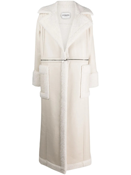  Iceberg Zip-detail Single-breasted Coat - White 
