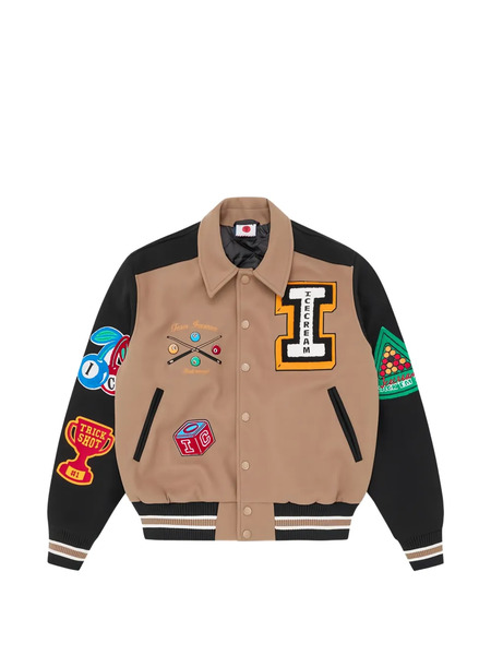  Icecream Appliqué Bomber Jacket - Neutrals 