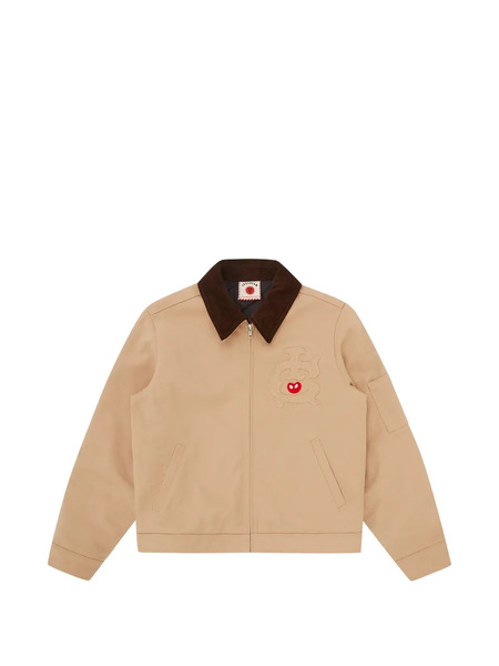  Icecream Appliqued Corduroy-collar Jacket - Neutrals 