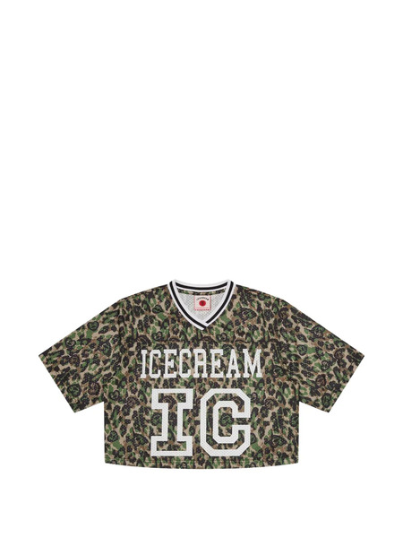  Icecream Camouflage V-neck T-shirt - Green 