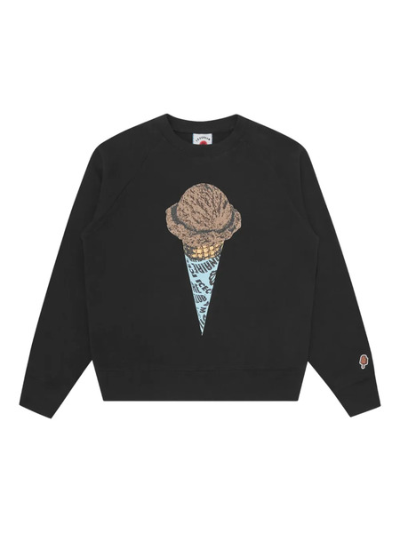  Icecream Cone Graphic Sweatshirt - Black 