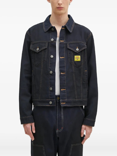  Icecream Contrast-stitch Denim Jacket - Blue 