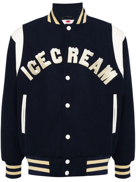  Icecream Drippy Varsity Jacket - Blue 