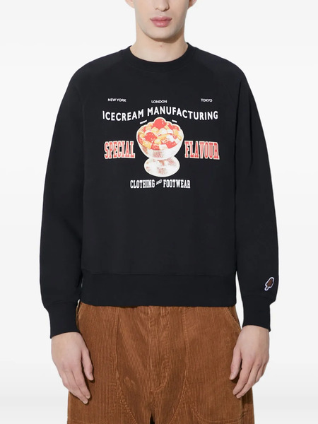  Icecream Graphic-print Sweatshirt - Black 