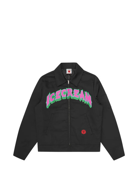  Icecream Pointed-collar Zip Jacket - Black 