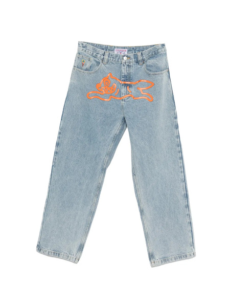  Icecream Running Dog Double Scoop Graphic Jeans - Blue 
