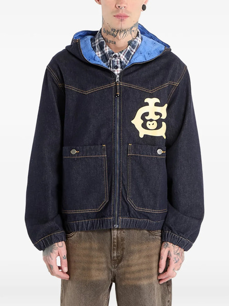  Icecream Western Panelled Zip Jacket - Blue 