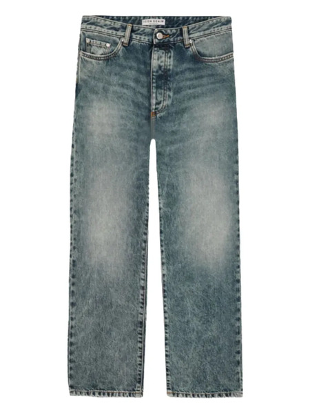  Icon Denim Buttoned Straight-leg Jeans - Blue 