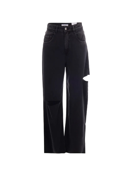  Icon Denim Cut-out Jeans - Black 