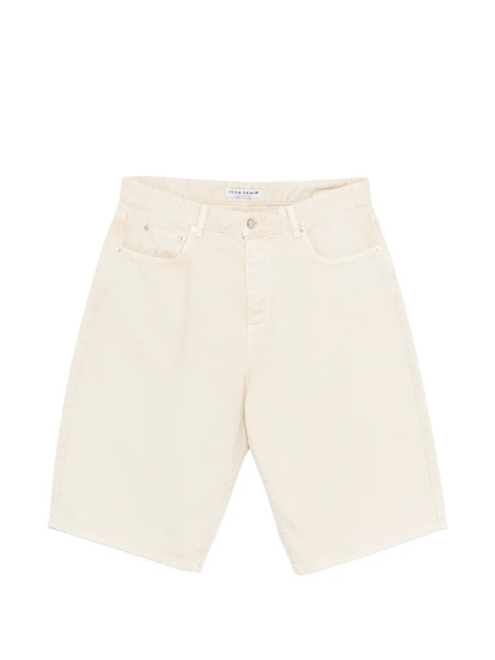  Icon Denim Logo-patch Denim Shorts - Neutrals 
