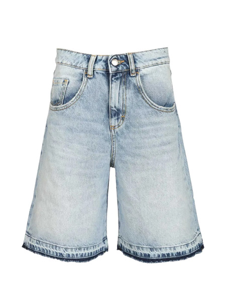  Icon Denim Lulu Wide Leg Five-pocket Shorts - Blue 
