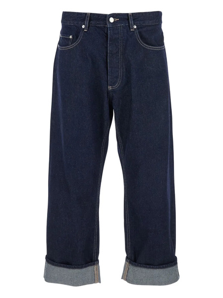  Icon Denim Turn-up Hem Jeans - Blue 