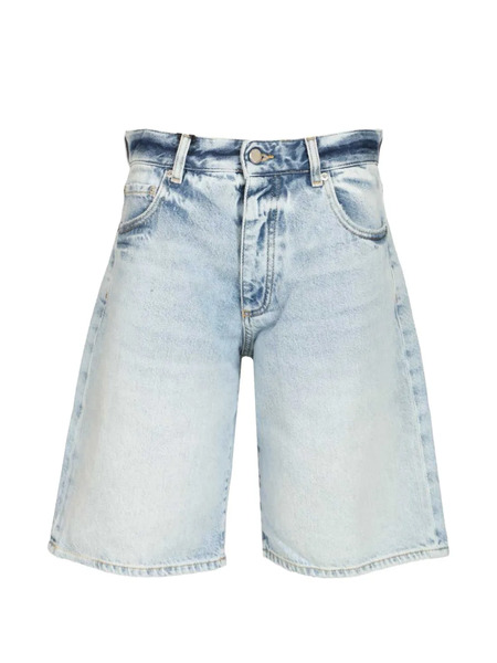  Icon Denim Wide-leg Five-pocket Denim Shorts - Blue 