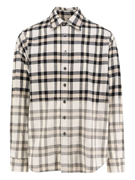  Ih Nom Uh Nit Degradé-check Shirt - White 