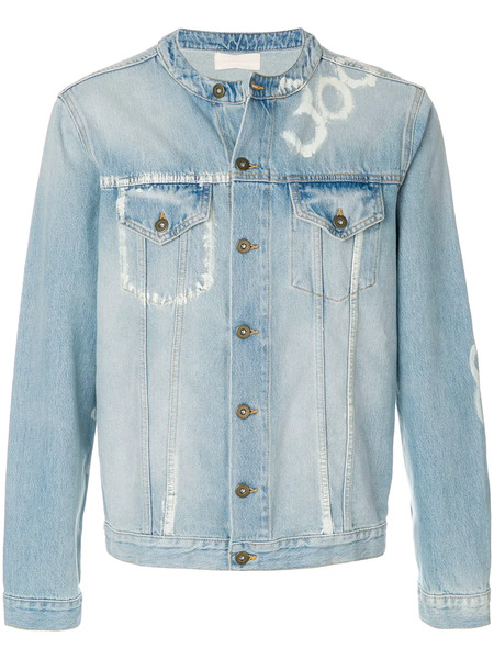  Ih Nom Uh Nit Printed Denim Jacket - Blue 