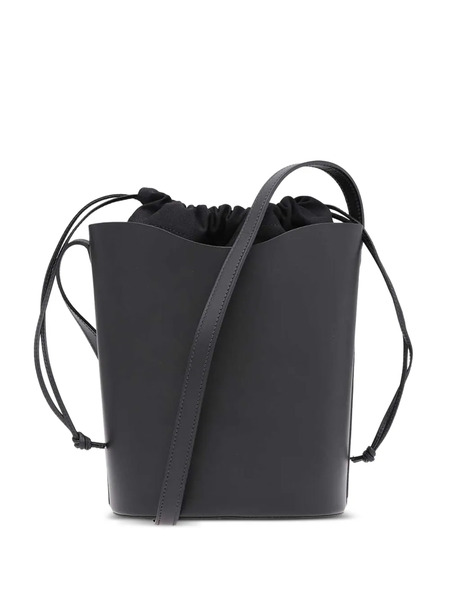  Il Bisonte Drawstring Bucket Bag - Black 