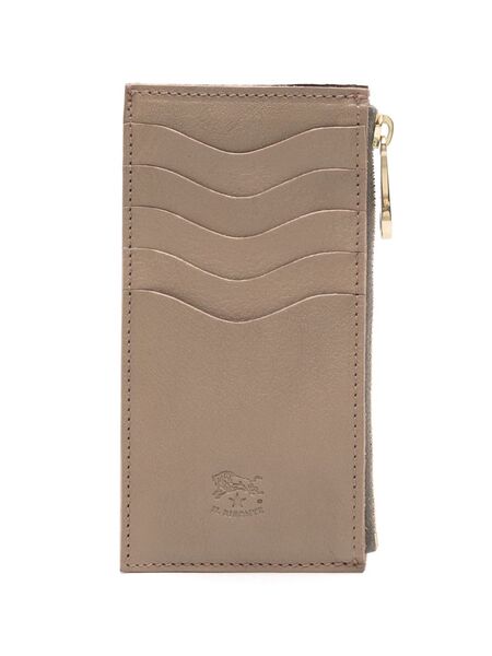  Il Bisonte Vertical Leather Wallet - Neutrals 