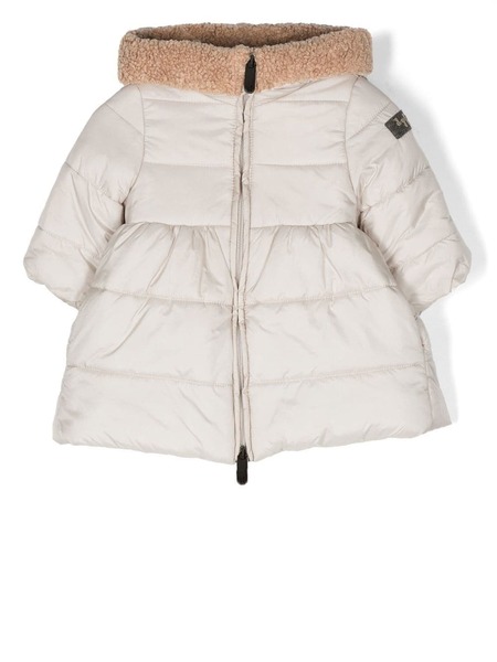  Il Gufo Bear-ear Padded Coat - Neutrals 
