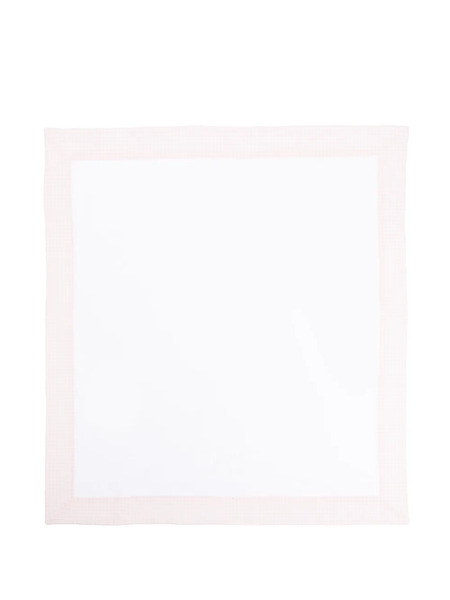  Il Gufo Checked-border Blanket - White 