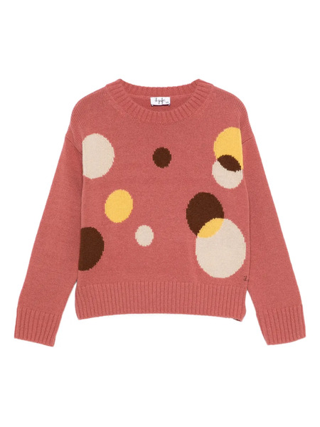 Il Gufo Circle-pattern Sweater - Pink 