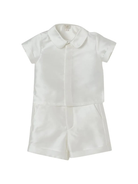  Il Gufo Collared Two-piece Babygrow Set - White 