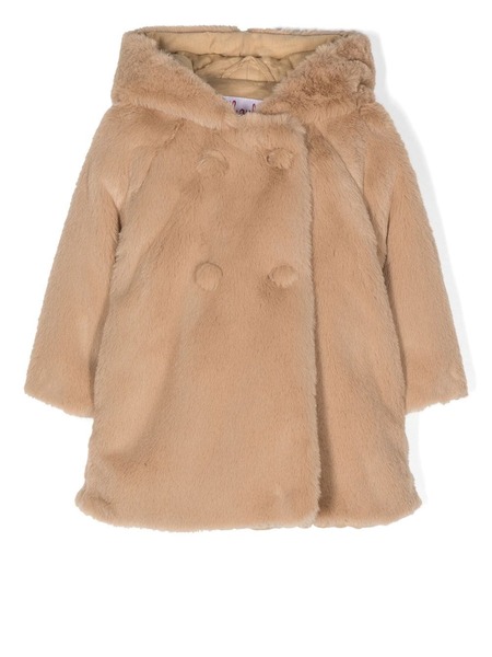  Il Gufo Double-breasted Faux-fur Coat - Brown 