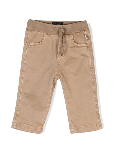  Il Gufo Drawstring-waist Cotton Trousers - Neutrals 