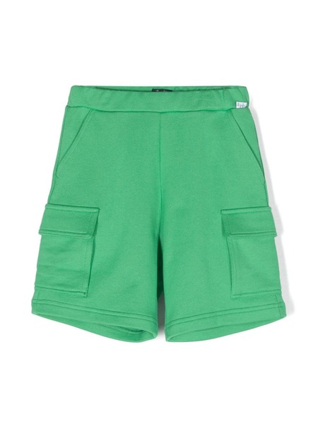 Il Gufo Elasticated-waist Cotton Shorts - Green 