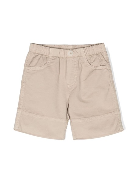  Il Gufo Elasticated-waist Cotton Shorts - Neutrals 