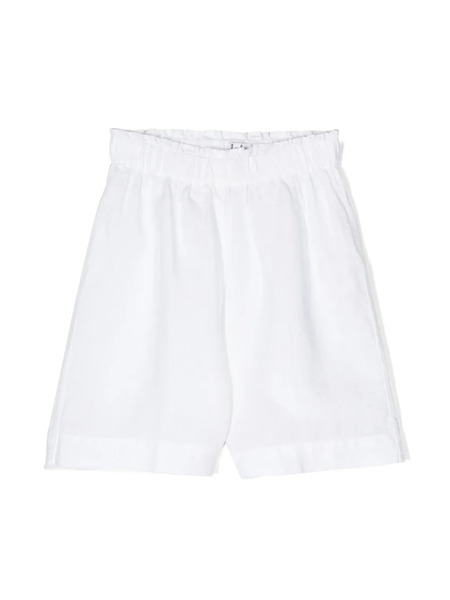  Il Gufo Elasticated-waistband Linen Shorts - White 