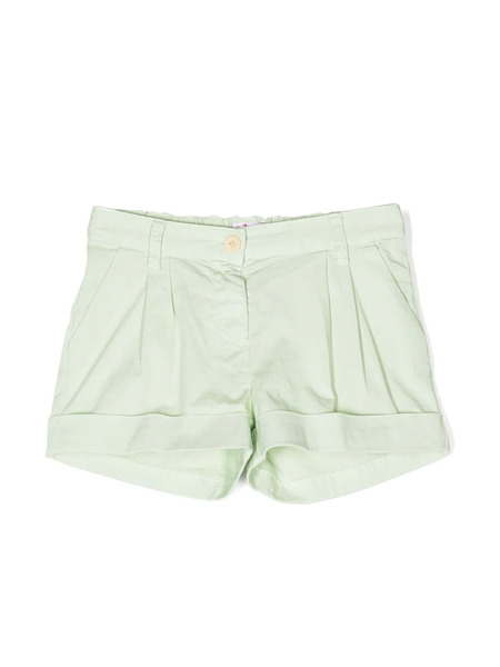  Il Gufo Elasticated-waistband Stretch-cotton Shorts - Green 