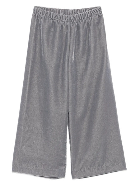  Il Gufo Elasticated-waistband Velvet Trousers - Grey 