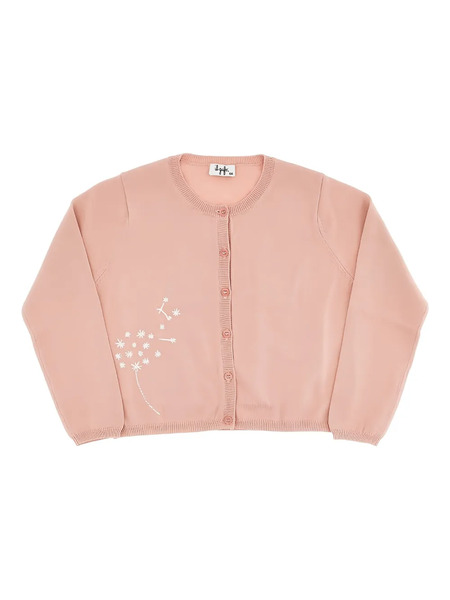  Il Gufo Embroidered Cardigan - Pink 