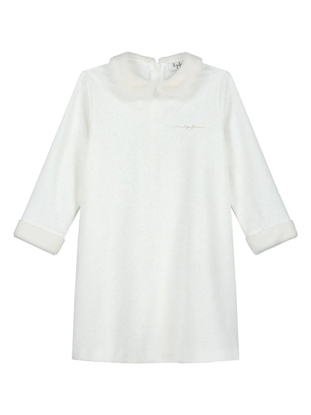  Il Gufo Embroidered-logo Dress - White 