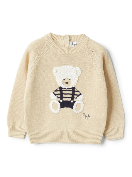  Il Gufo Embroidered-motif Sweater - Neutrals 
