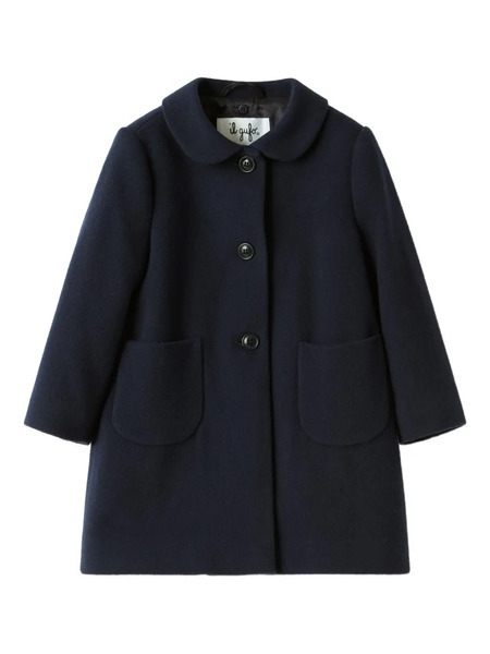  Il Gufo Fur-collar Coat - Blue 