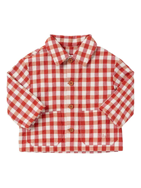  Il Gufo Gingham-check Buttoned Jacket - Red 