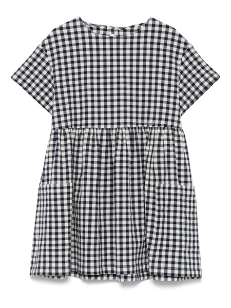 Il Gufo Gingham-check Dress - Blue 