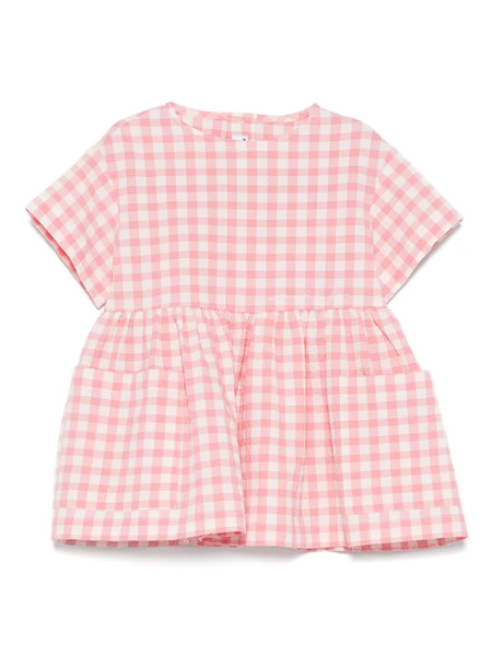  Il Gufo Gingham-check Dress - Pink 